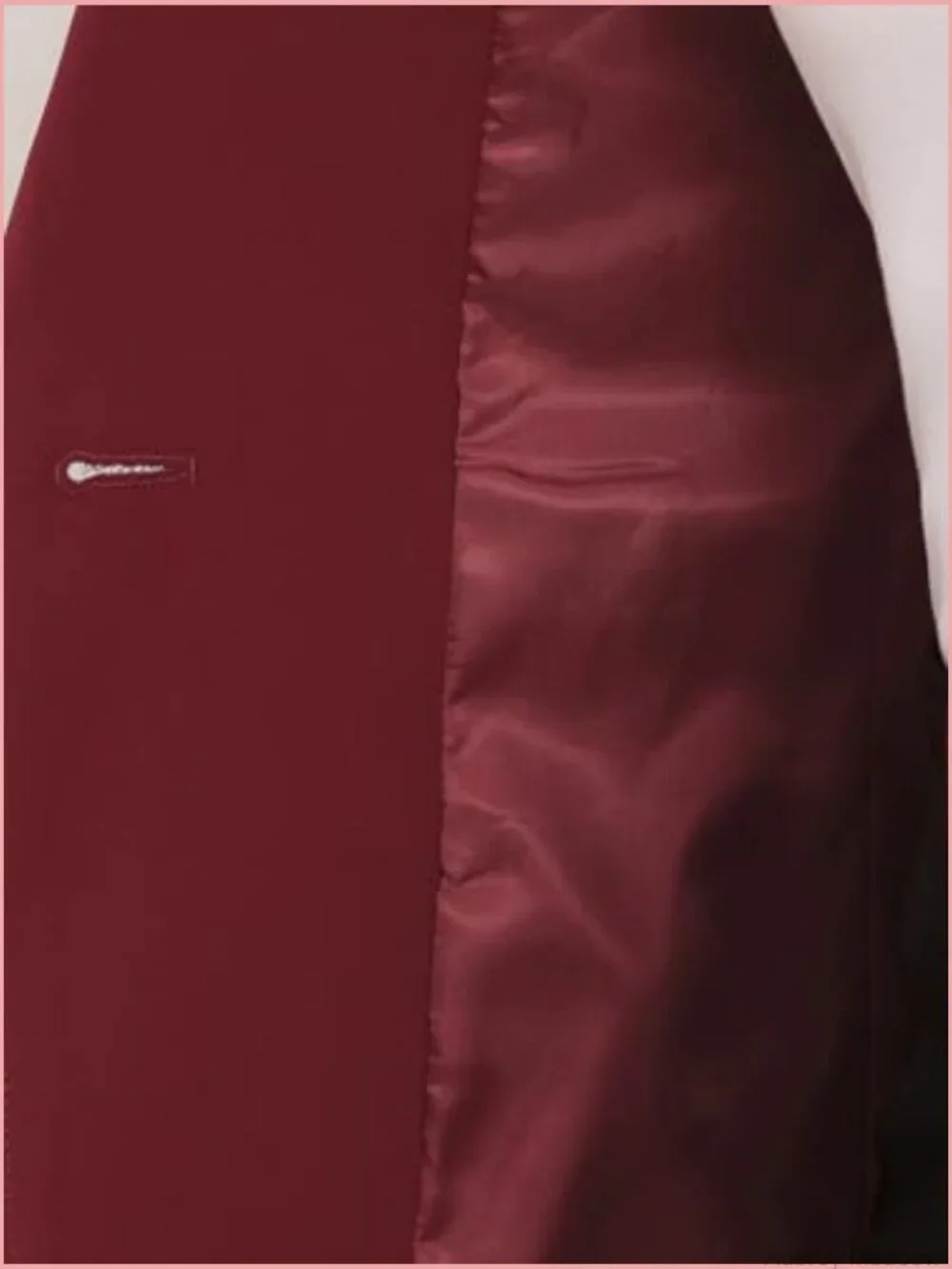 One-Button Blazer with Pockets & Shoulder Pads for Office Work